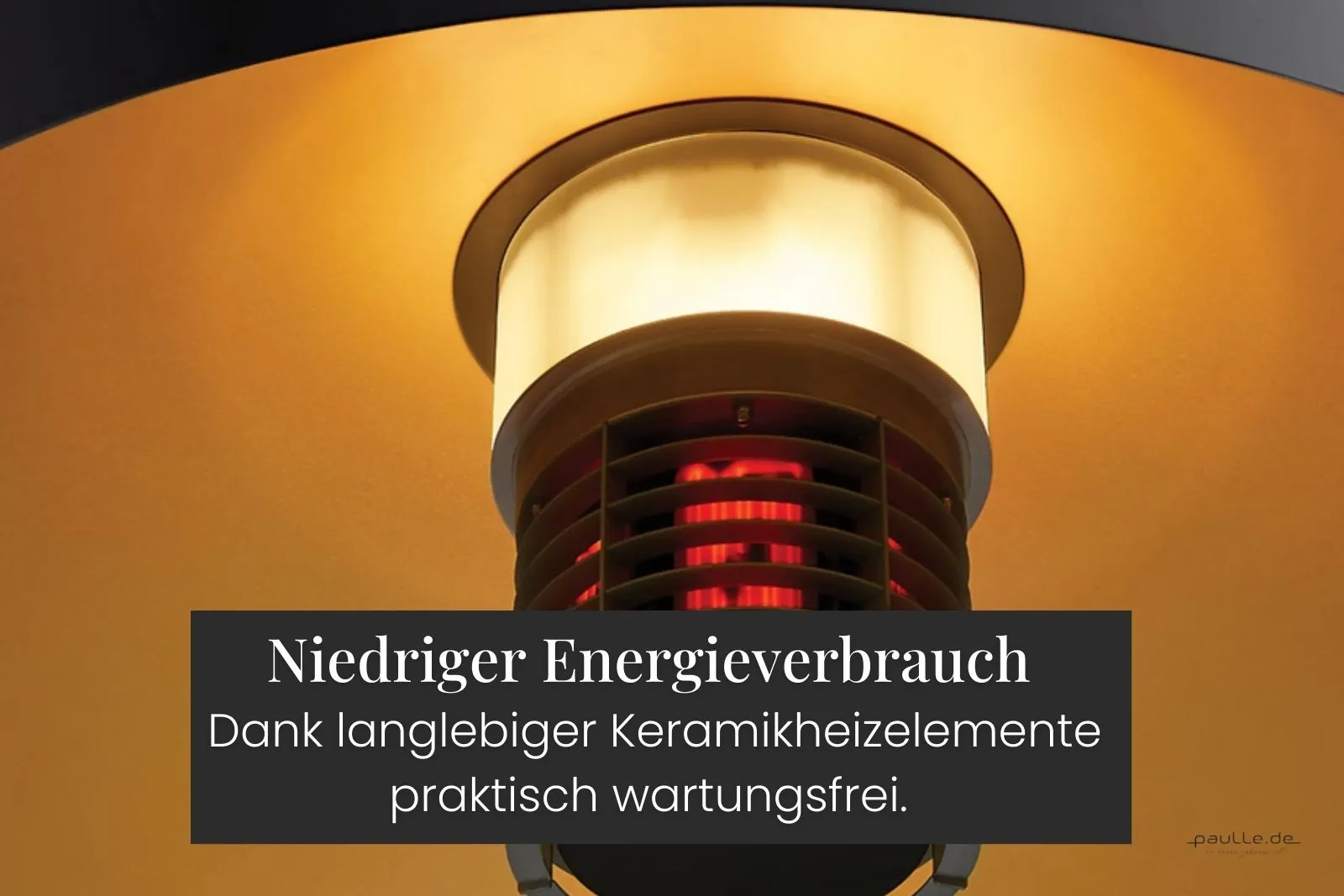Heatsail Disc | Bogenlampe mit Infrarot-Heizstrahler | Coal RAL 9004
