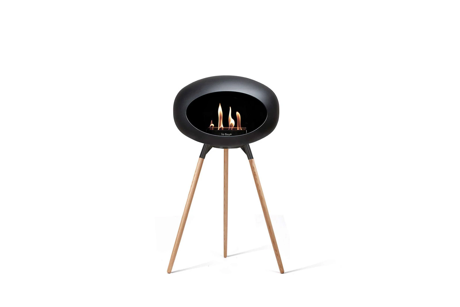 le feu Ground High Black | Bioethanol Kamin | Soaptreated Oak Black