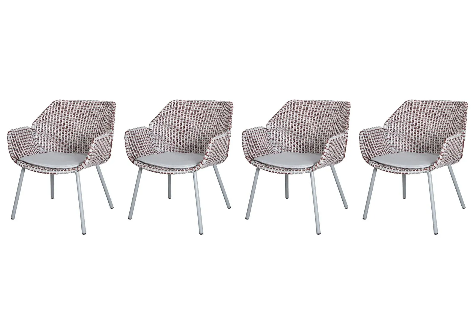 Cane-line Vibe | Loungesessel inkl. Light Grey Natté Kissen | 4er Set Ausstellungsstück