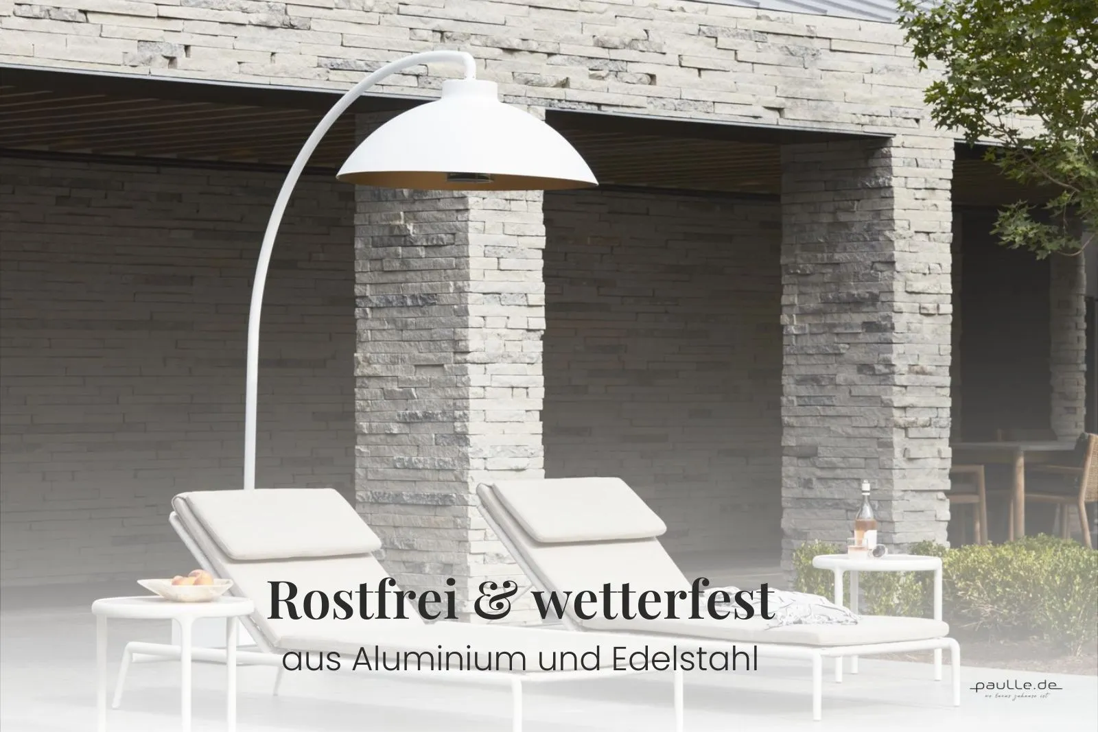 Heatsail Dome | Infrarot-Heizstrahler | Bogenlampe | Weiss  inkl. 4 Rollen