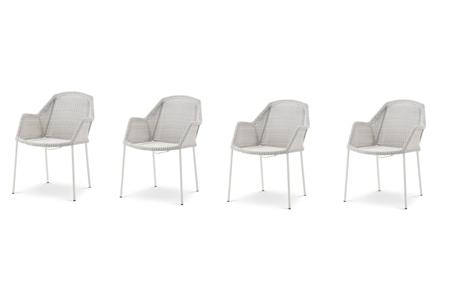 Cane-line Breeze | 4er Set Stühle Stapelbar | White Grey | Ausstellungsstücke